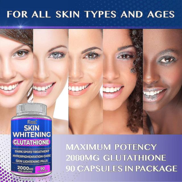 Glutathione Whitening Capsule Whitening Pills 90 Capsules / Bottle 2pcs on Productcaster.