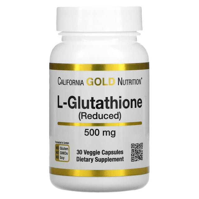 California Gold Nutrition, L-glutationi (vähennetty), 500 mg, 30 kasviskapselia on Productcaster.