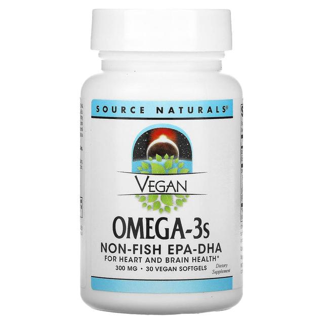 Source Naturals, Vegan Omega-3s Non-Fish EPA-DHA, 300 mg, 30 Vegan Softgels on Productcaster.