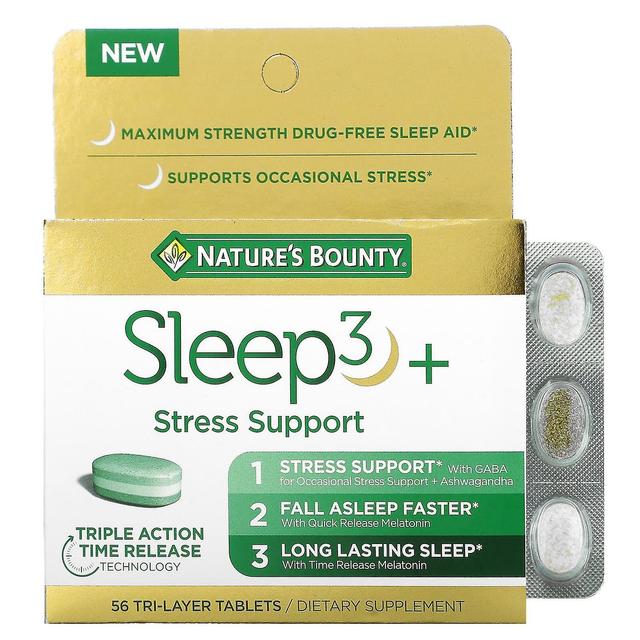 Natures Bounty Nature's Bounty, Sleep3+, Stress Support, 56 Tri-Layer Tablets on Productcaster.