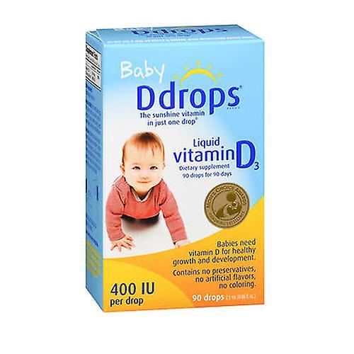 Ddrops Baby Vitamin D 90 Drops,400 IU,0.08 oz (Pack of 3) on Productcaster.