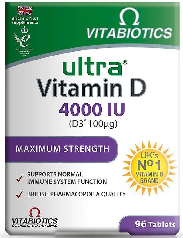 Vitabiotics Vitabiotiká Ultra vitamín D3 4000 IU - 96 tabliet on Productcaster.