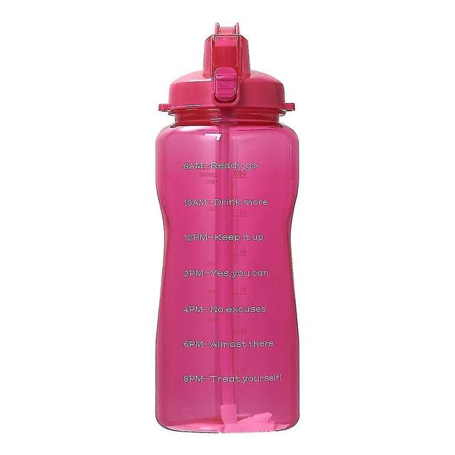 Lotion Gradient Large-capacity Sports Water Bottle With Straw(red) 1PCS on Productcaster.