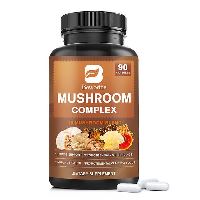 Visgaler Reishi Ganoderma Cordyceps Militaris Sinensis Extracts Mushroom Complex Pills Energy Support Improve Health Immune System 90 pills on Productcaster.