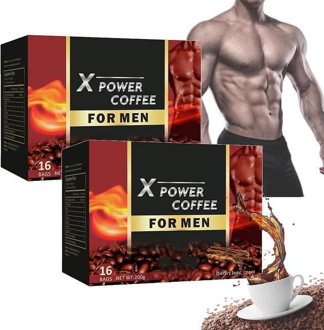 Nspiel Black Maca Men's Energy Coffee, Instant Maca Coffee Powder, Natural Energy Supplement Coffee Blend Increase Energy & Strength 400g - 2pcs on Productcaster.