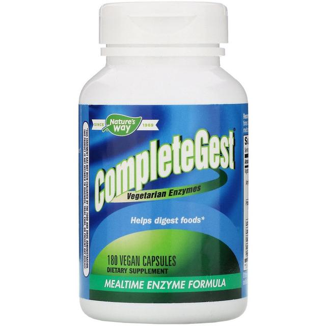 Nature's Way, CompleteGest, Mealtime Enzyme Formula, 180 Vegan Capsules on Productcaster.