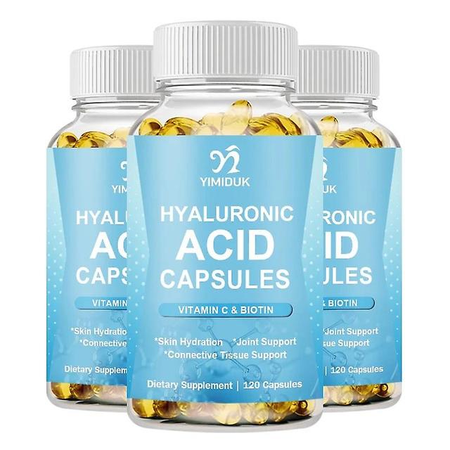 Sofirn Hyaluronic Acid Capsules, with Vitamin C & Biotin 3 in 1 Support - Skin Hydration, Joint Lubrication, Hair and Eye Health 3 Bottles 120pcs on Productcaster.