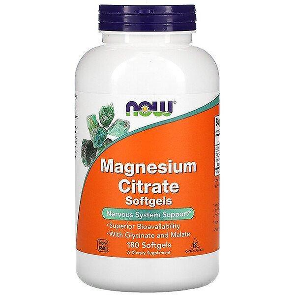 NOW Foods Ora Alimenti, Citrate di Magnesio, 180 Softgels on Productcaster.