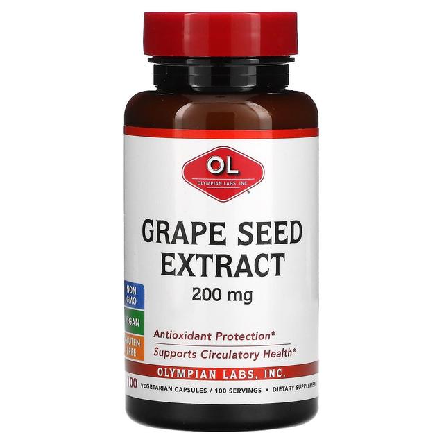 Olympian Labs Inc. Olympian Labs Inc., Grape Seed Extract, 200 mg, 100 Vegetarian Capsules on Productcaster.