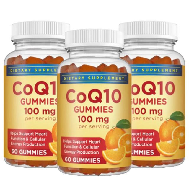 1er-Pack Q10 Gummies Coenzyme | Q10 Ubichinon Kaubonbons - Unterstützen Sie die Herzgesundheit und steigern Sie die Zellenergie 3PCS on Productcaster.