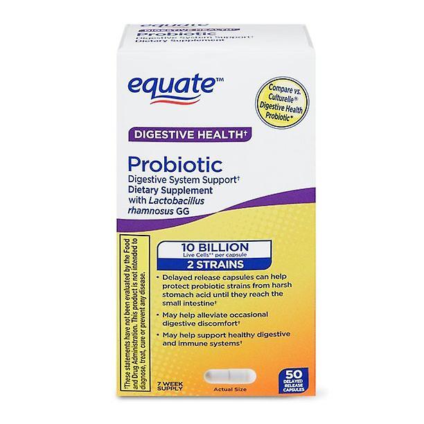 Equate probiotic digestive system support with lactobacillus rhamnosus gg delayed-release capsules, 50 count on Productcaster.