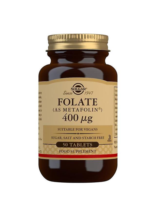 Solgar Folate (as Metafolin) 400 ug Tablets Pack of 50 on Productcaster.