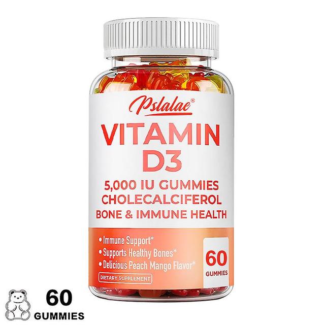 Vorallme vitamín D3 5000 IU, 60 Gumičky - podporuje zdravú podporu imunity, zdravie kostí a zubov, zdravú funkciu svalov - bez GMO 60 Gummies on Productcaster.