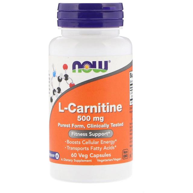 Now Foods, L-Carnitine, 500 mg, 60 Veg Capsules on Productcaster.