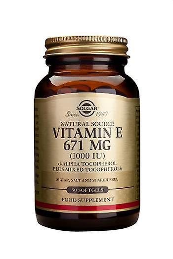 Solgar Vitamin E 671 mg (1000 IE) blandat Softgels, 50 on Productcaster.