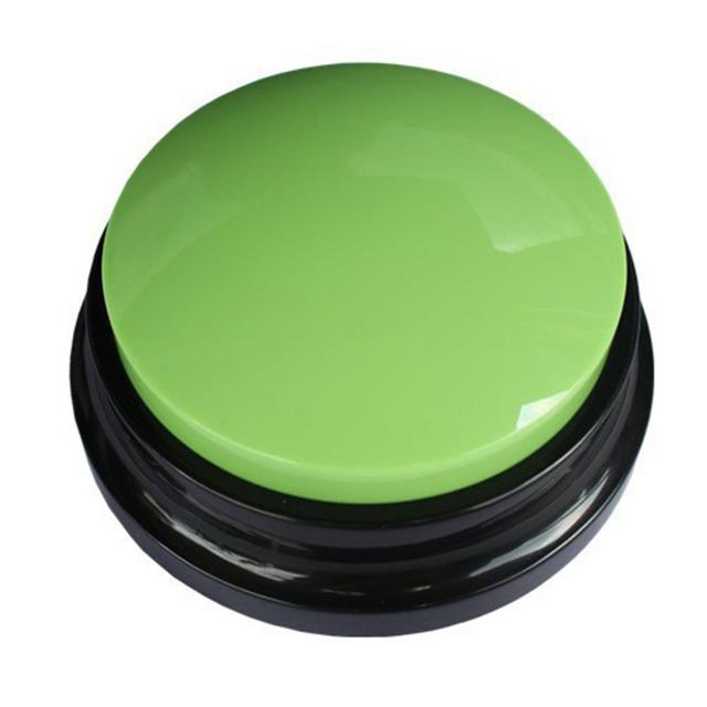 Scacv Dog Training Called Dinner Bell Multifunctional Voice Recording Button Dog Feeding Reminder Green on Productcaster.