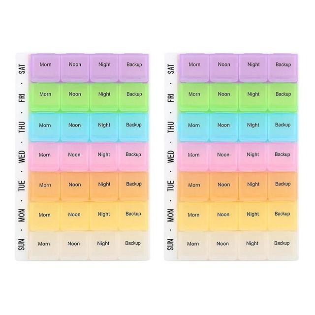 2x Box Pills Can - 7 Days 28 Compartments on Productcaster.