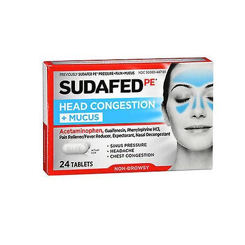 Sudafed Pe Tlak + Bolesť + Hlien pre dospelých Caplets, 24 Caplets (Balenie po 1) on Productcaster.