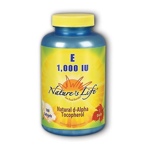 Nature's Life Vitamin E d-Alpha & Mixed Tocopherols,1000 IU,100 softgels (Pack of 1) on Productcaster.