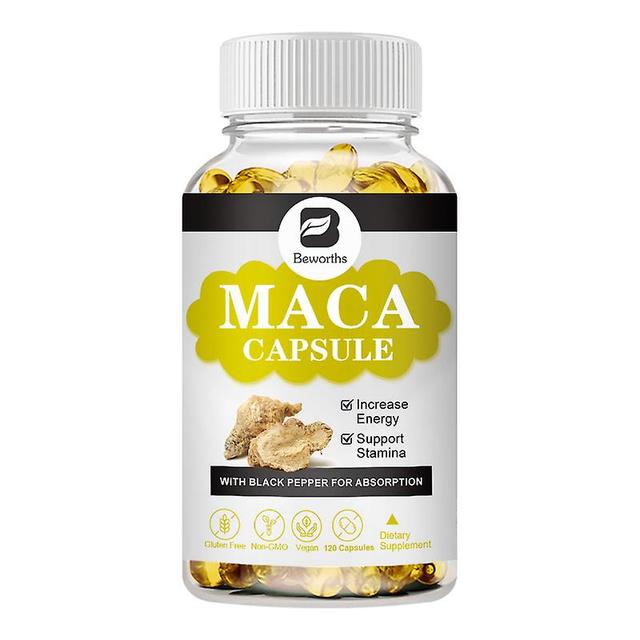 Huamade 120st Maca kapslar Förbättra uthållighet Förlänga stark erektion tillägg piller Förbättra Sexo funktion Maca Root Herbal 120 pcs on Productcaster.