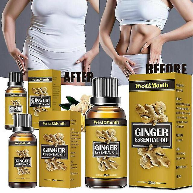 Lymph Detoxification Ginger Oil Belly Drainage Ginger Lymphatic Drainage Slimming Massage Ginger Ess 2PCS 10ml on Productcaster.