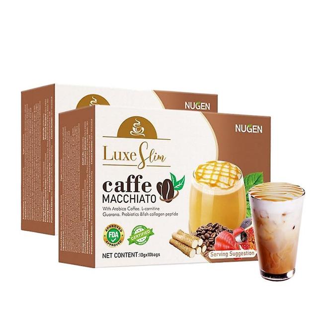 2Box Luxe Slim Caffee MACCHIATO With Collagen & L-Glutathione, 10 Sachets on Productcaster.