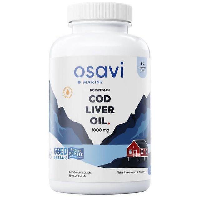 Osavi Norwegian Cod Liver Oil Softgels 1000mg (Lemon) Softgels 180 on Productcaster.