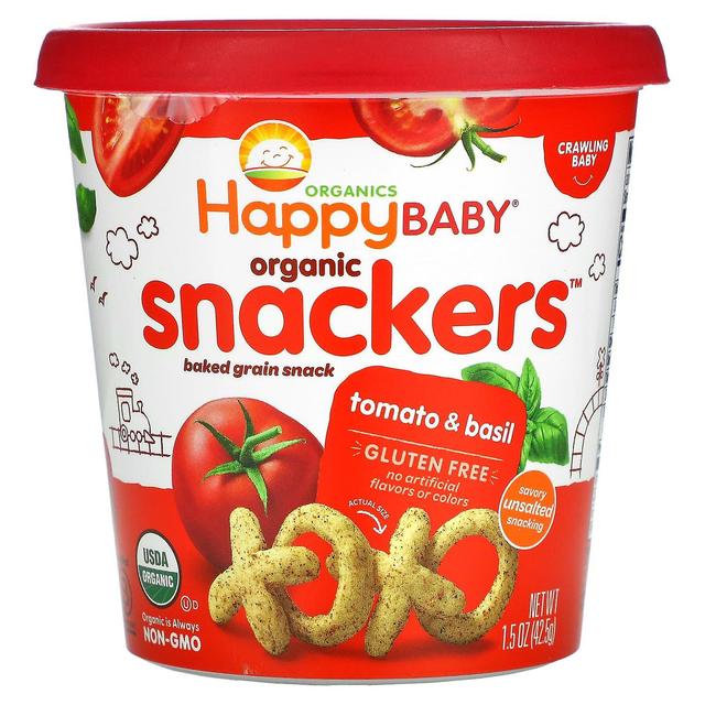 Happy Family Organics, Snackers, Tomato & Basil, 1.5 oz (42.5 g) on Productcaster.