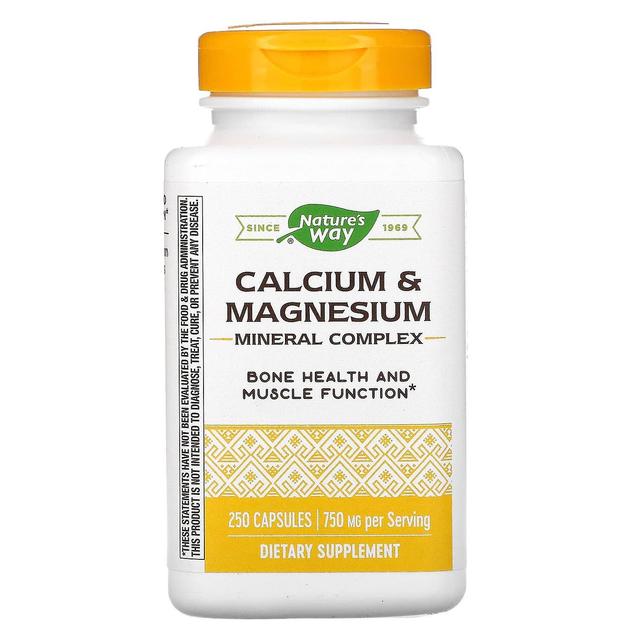 Nature's Way, Calcium & Magnesium Mineral Complex, 750 mg, 250 Kapsułki on Productcaster.