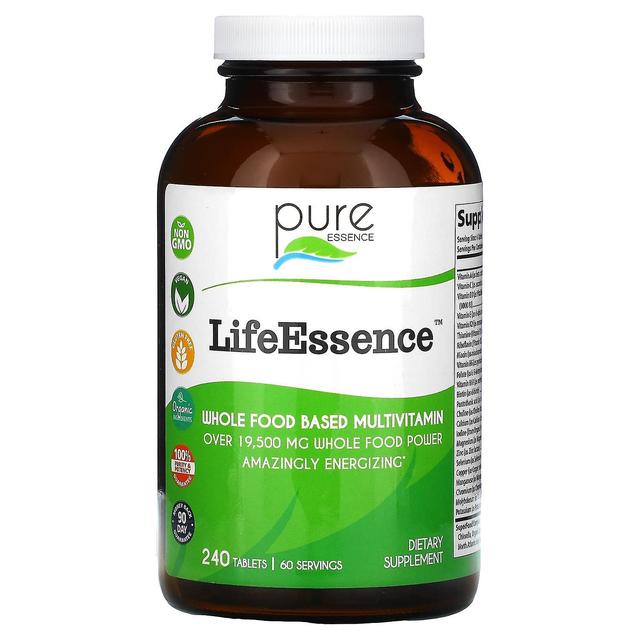 Pure Essence, LifeEssence, Whole Food Baseret Multivitamin, 240 tabletter on Productcaster.