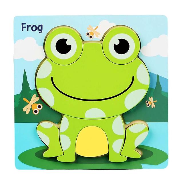 3d Small Size Puzzles Toy Set Sturdy Durable Jigsaw For Kids Lightweight Portable Jigsaw Gift Frogs on Productcaster.