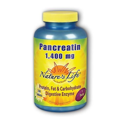 Nature's Life Pancreatin, 1400 mg, 250 tabs (Pack of 6) on Productcaster.