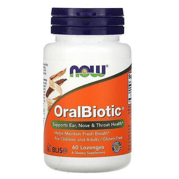 NOW Foods Nu fødevarer, OralBiotic, 60 pastiller on Productcaster.