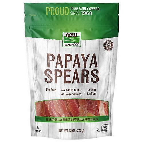 Now Foods Papaya Spears Low Sugar, 12 oz (Förpackning med 1) on Productcaster.