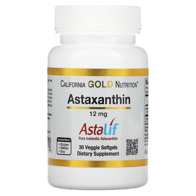 California Gold Nutrition, Astaxanthin, Astaliff Pure Icelandic, 12 mg, 30 vegetarische Kapseln on Productcaster.