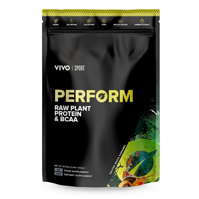 Vivo life perform raw plant protein & bcaa salted maca caramel 532g on Productcaster.