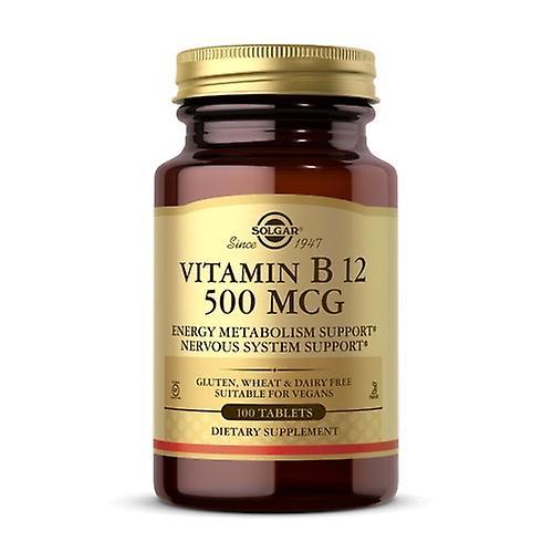 Solgar Vitamina B12,500 mcg, 100 Tabletas (Paquete de 6) on Productcaster.