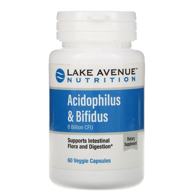 Lake Avenue Nutrition, Acidophilus & Bifidus, Probiotic Blend, 8 Billion CFU, 60 on Productcaster.