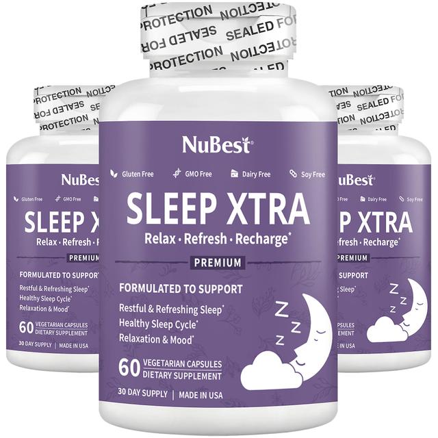 NuBest Sleep Xtra, Aiuto Naturale per il Sonno per Adolescenti e Adulti, 60 Capsule Vegane on Productcaster.