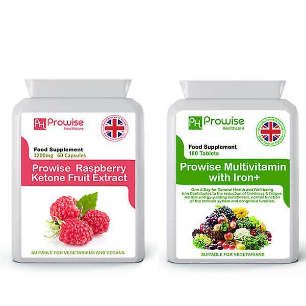 Prowise Healthcare Raspberry Ketones + Multivitamins | Suitable For Vegetarians & Vegans | Made In UK by Prowise on Productcaster.