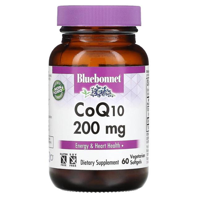 Bluebonnet Nutrition Bluebonnet Näring, Q10, 200 mg, 60 Vegetariska Softgels on Productcaster.