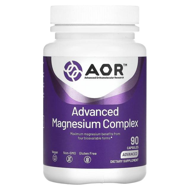 Advanced Orthomolecular Resear Edistynyt ortomolekulaarinen tutkimus AOR, Advanced Magnesium Complex, 90 kapselia on Productcaster.