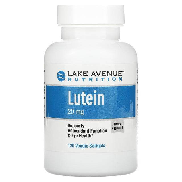 Lake Avenue Nutrition, Luteiini, 20 mg, 120 kasvispehmeää geeliä on Productcaster.