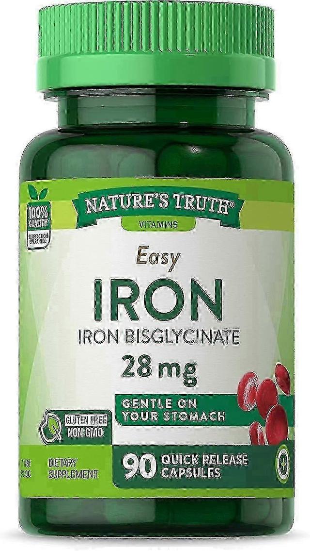 Nature's Truth easy iron, 28 mg, Schnellspannkapseln, 90 ea on Productcaster.