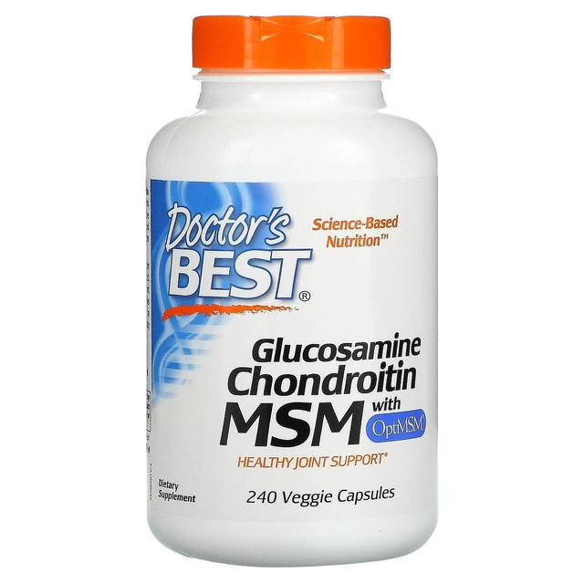 Doctor's Best, Glucosamine Chondroitin MSM with OptiMSM, 240 Veggie Caps on Productcaster.