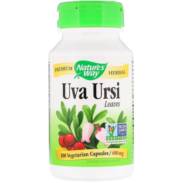 Nature's Way, Uva Ursi, Lehdet, 480 mg, 100 kasviskapselia on Productcaster.