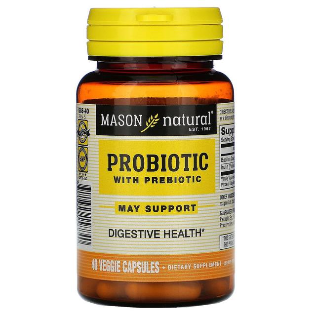 Mason Natural, Probiotic with Prebiotic, 40 Veggie Capsules on Productcaster.