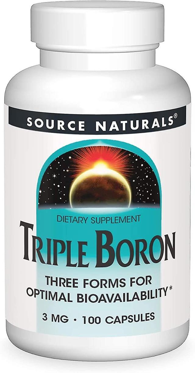 Source Naturals Lähde Naturals Triple Boron 3mg 100 kapselia on Productcaster.