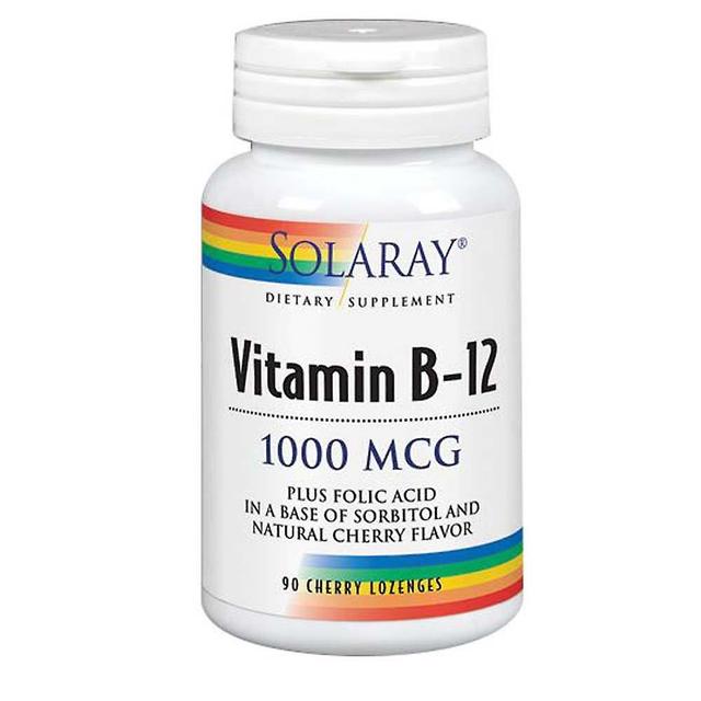 Solaray Vitamin B-12,1,000 mcg,90 Lozenges (Pack of 6) on Productcaster.