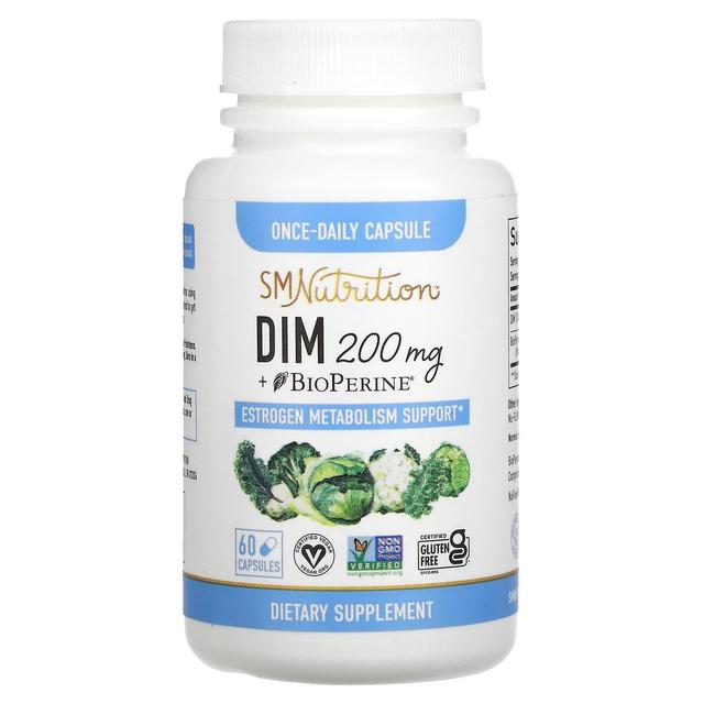 SMNutrition, DIM + BioPerine, 200 mg, 60 Capsules on Productcaster.